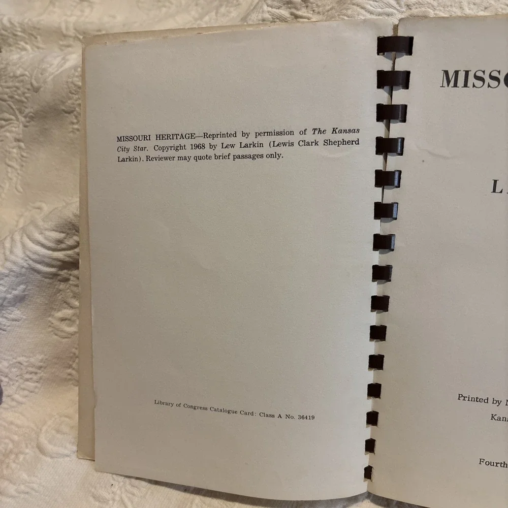MISSOURI HERITAGE by Lew Larkin 4th Printing